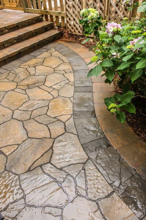 Stone Patio Designs, Cottage Diy, Backyard Ideas For Small Yards, Backyard Walkway, Walkway Landscaping, Patio Pavers Design, Diy Backyard Landscaping, Garden Pathway, Beautiful Backyards