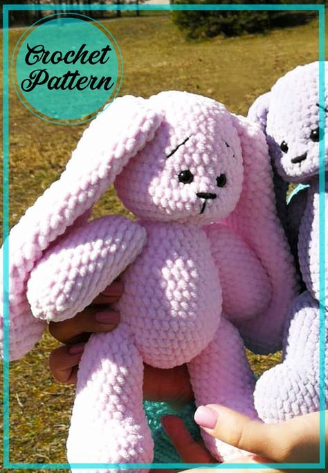 Crochet Rabbit Free Pattern, Bunnies Crochet, Nursery Crochet, Amigurumi Bunnies, Amigurumi Design, Small Bunny, Easy Amigurumi, Amigurumi Plush, Animals Crochet