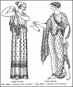 Ancient Greek Dress - Costume History Ancient Greek Dress, Ancient Greek Costumes, Ancient Greek Clothing, Greek Dress, Greek Costume, Grecian Dress, Greek Women, Medieval Costume, Medieval Clothing