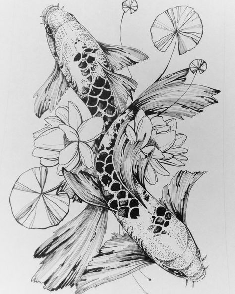 Pez Koi Tattoo, Karp Koi, Koi Tattoo Design, Koi Fish Drawing, Graffiti Tattoo, Koi Art, Koi Tattoo, Carpe Koi, Canvas Painting Ideas