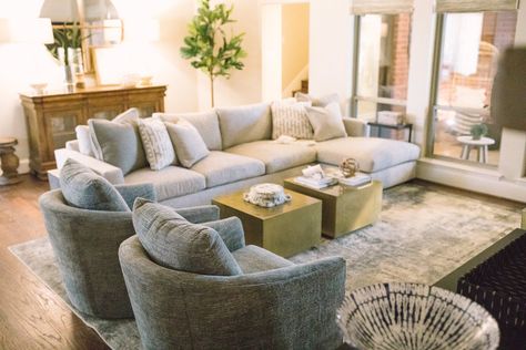 Couch With Chaise And Chair Layout, Chaise Lounge Sofa Living Room Layout, Living Room With Chaise Lounge Layout, Chaise Sectional Living Room Layout, Sofa Design Luxury, Sectional Living Room Layout, Contemporary Sofa Design, Sofa Layout, Barrel Chairs