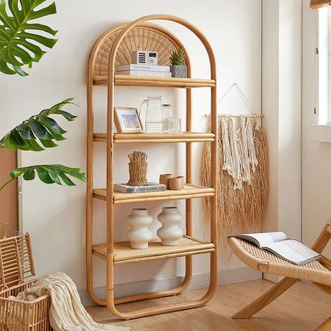 304.91US $ |Vine woven bookshelf, floor to floor storage rack, storage of multi layer simple real rattan family balcony, living room| |   - AliExpress Floor To Ceiling Bookshelves, Hygge Living, Wicker Shelf, Living Room Organization, Wooden Bookcase, Storage Design, Display Shelf, Rattan Furniture, Luxury Sofa