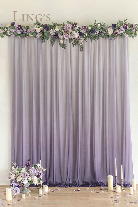 Lavender Wedding Decorations, Engagement Themes, Purple Wedding Decorations, Rustic Wedding Ideas, Diy Wedding Backdrop, Wedding Planning Decor, Wedding Backdrop Design, Wedding Backdrop Decorations, Lilac Wedding