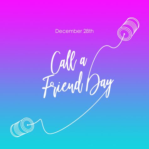 Christmas is over and New Year’s is on its way. But in the meantime, December 28 is National Call a Friend Day! Between the stress of the daily grind at work, the needs of your family, and ensuring you have a little time for yourself, our lives can get awfully hectic. National Call a Friend Day reminds us all to take a few minutes, pick up the phone, and call that friend you’ve been meaning to get back in touch with. (sourced from http://NationalDayCalendar.com) . Who are you going to call today Scentsy 12 Days Of Christmas, Mary Kay 12 Days Of Christmas Day 3, Mary Kay 12 Days Of Christmas 2022, 2022 December Calendar, December 2022 Calendar Wallpaper, Touchstone Crystal Jewelry, National Day Calendar, Words With Friends, Avon Business