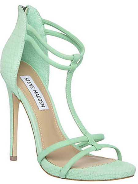 Mila - Lyst Mint Sandals, Mint Heels, Mint Green Shoes, Colorful Wedding Shoes, Candy Shoes, Strappy High Heels Sandals, Green Sandals, Steve Madden Sandals, Summer Heels