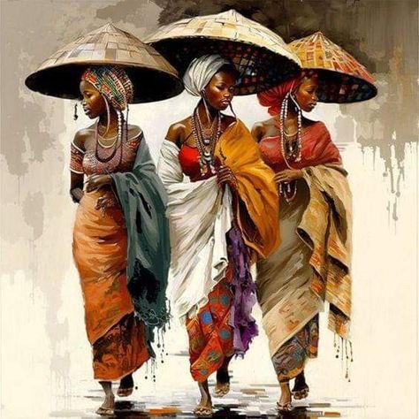 African Art Projects, Africa Painting, Africa Art Design, African Artwork, Art Pinterest, African Women Art, Pinterest Art, Cultural Art, African Paintings