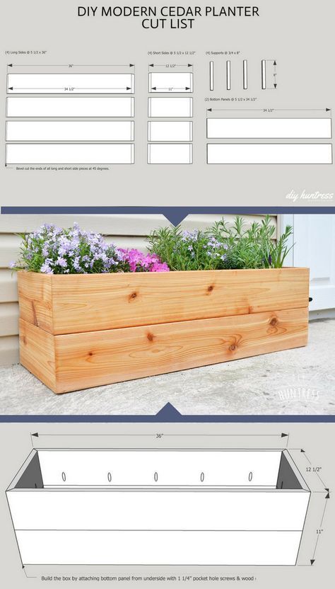 Loft Building, Cedar Planters, Garden Planter Boxes, Diy Planter Box, Wooden Planter, Wooden Planters, Interior Modern, Planter Box, Building A Deck