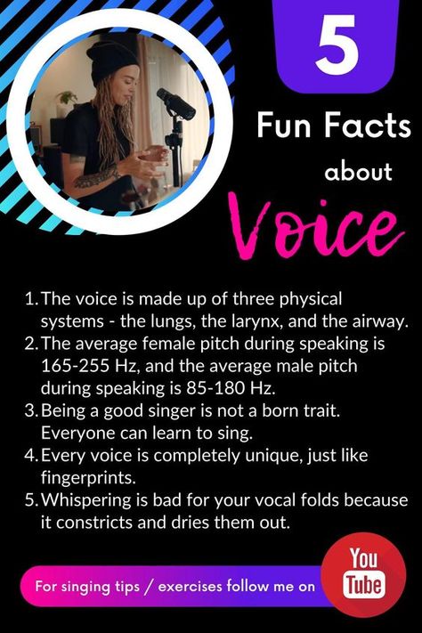 How To Sing Better - 5 Fun Facts About Voice|#howtosingbettertipsexercises, #startlearningsinging, #learnsingingathome, #vocallessons,#learnhowtosing Sing Tips, Singing Hacks, Vocal Warmups Singing, Vocal Warm Ups, Vocal Practice, Coach Aesthetic, Vocal Technique, Vocal Warmups, Voice Training