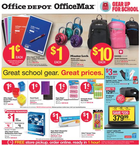 Office Max/Office Depot: Back to School Deals for the week of July 17-23, 2016 Money Saving Mom, School Rules, Back To School Deals, School Event, Back To School Sales, Teacher Supplies, Office Depot, Back To School Supplies, School Time