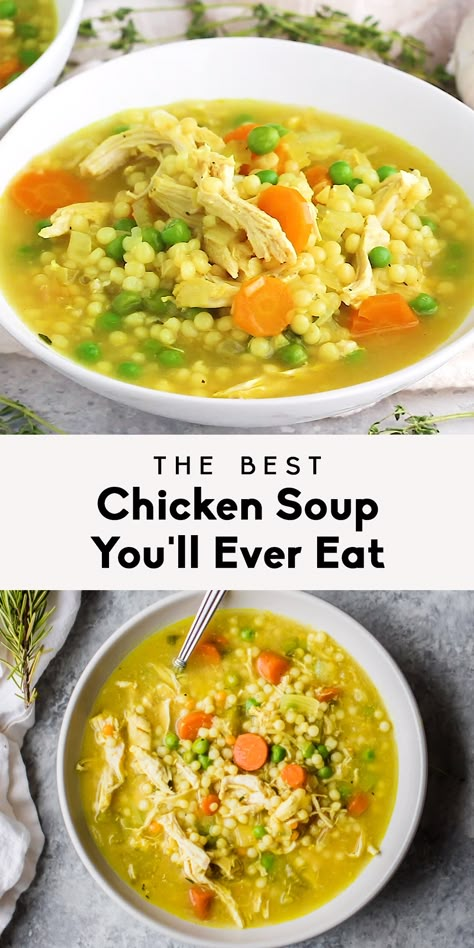 Best Soup Ever, The Best Chicken Soup, Best Chicken Soup Recipe, Best Chicken Soup, Wallpaper Food, Best Soup, Best Soup Recipes, Feeling Under The Weather, Ginger Turmeric