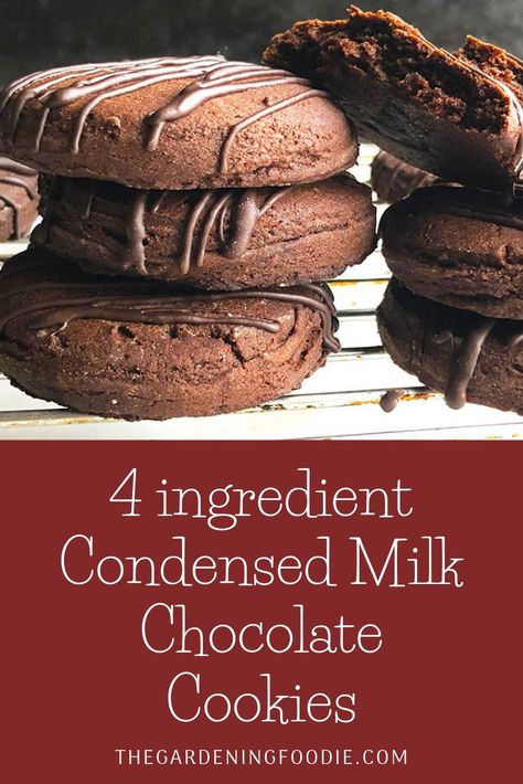 Milk Chocolate Cookies, Condensed Milk Recipes Desserts, Milk Recipes Dessert, Sweetened Condensed Milk Recipes, Condensed Milk Cookies, Quick Cookies Recipes, Quick Cookies, Condensed Milk Recipes, Easy Bake