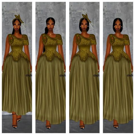 Now ladies and ~gentlemen~, you know it's not in my character not to give you options. So I decided to play with the hair, accessories and the length of her skirt. How would you rate the illustration of this outfit over 10 ... Check the next slide for the outfit. (I didn't get less than 8 on WhatsApp so be nice😉) Outfit originally designed by @tubobereni_ . I do not own the right to this design and the illustration was just for practice purposes. Tubobereni Styles, Zulu Traditional Attire, 30th Birthday Dresses, Ankara Dress Designs, Gala Gowns, Kingdom Hall, Nigerian Lace Styles Dress, Nigerian Lace Styles, Modest Dresses Fashion