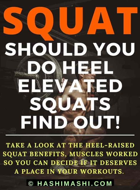 The topic is Heel Elevated Squats - This article will help you take a look at the raised heel squat exercise, its benefits, muscles worked + How-To, so you can determine if it deserves a place in your workouts.

Related keywords include - heel elevated squat | heel elevated squats | raised heel squat | heel elevated goblet squat | heel elevated goblet squats | heels elevated goblet squat | squat elevated heels | elevated heel goblet squat | elevated heels squats Squats Benefits, Squat Benefits, Elevated Goblet Squat, Squats Muscles Worked, Elevated Squats, Benefits Of Squats, Dumbbell Workouts, Dumbbell Squat, Muscular Endurance