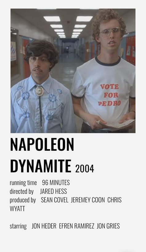 napoleon dynamite 2004 70s Show, Movie Nerd, Iconic Movie Posters, Napoleon Dynamite, Film Posters Minimalist, Nick Miller, Marshall Lee, Ron Swanson, Film Posters Vintage