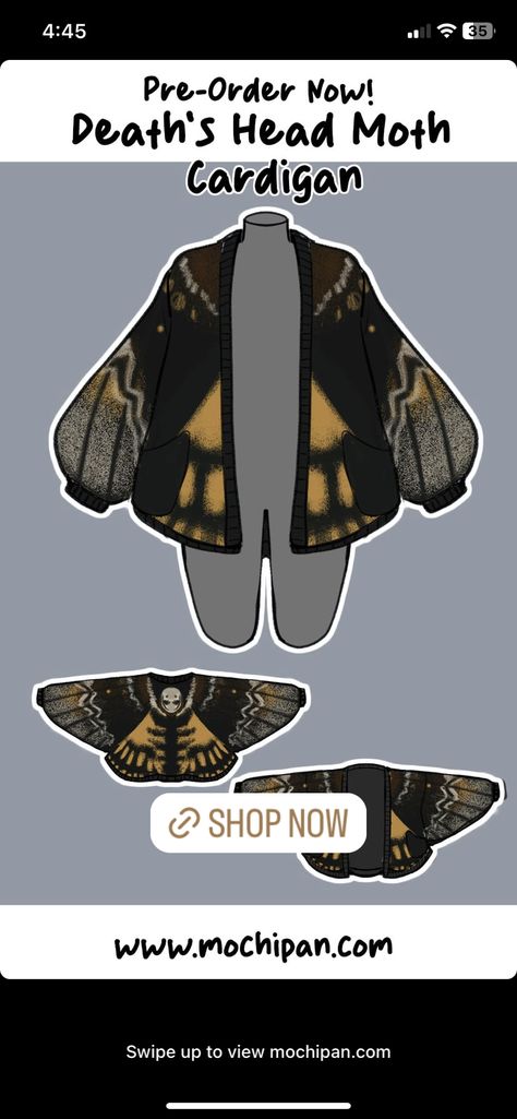 Moth Cardigan, Deaths Head Moth, Lunar Moth, I Wan, Moth, Shop Now, Clothes