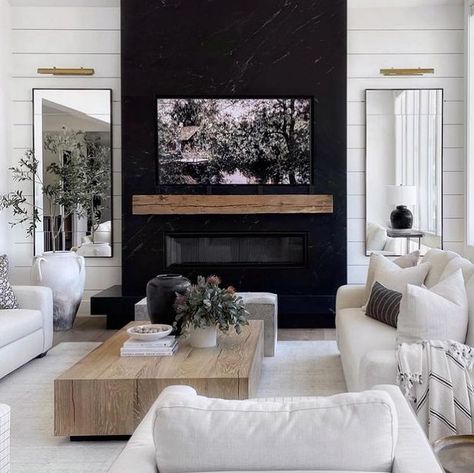 All Posts • Instagram Black And White Living Room, White Living, White Living Room, Living Room Inspo, A Living Room, Living Room Inspiration, Home Fashion, Modern Living Room, Great Rooms