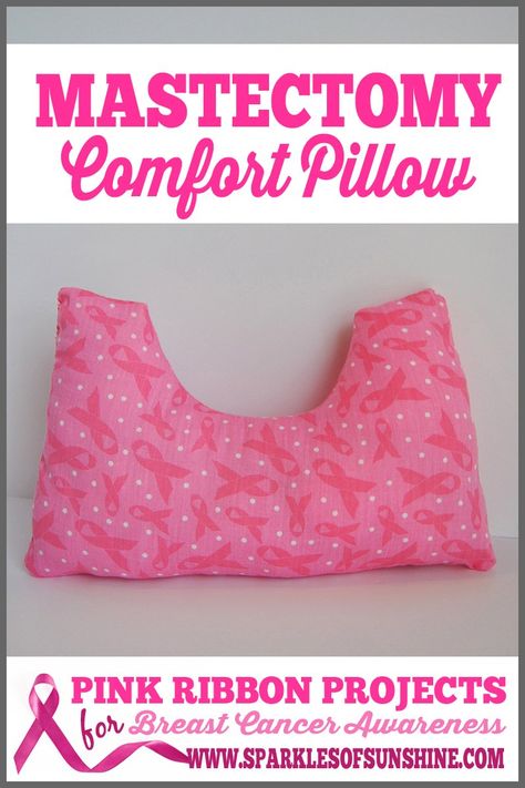 Pink Ribbon Projects ~ Mastectomy Comfort Pillow - Sparkles of Sunshine Mastectomy Pillow, Chemo Care, Ribbon Projects, Health And Fitness Tips, Pink Ribbon, How To Make An, The Pink, Easy Crafts, Health Tips