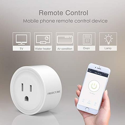 Alexa Smart Plug, Wireless Wifi Outlet Work with Amazon Alexa, Google Home and IFTTT, FREECUBE Mini Smart Outlet with Timer Function, Smart Life APP Socket Remote Control Your Devices from Anywhere, #Ad #Work, #Ad, #Outlet, #Amazon, #Home Smart Plug Ideas, Amazon Account, Amazon Devices, Life App, Smart Plug, Smart Life, Plug Socket, Amazon Alexa, Google Home