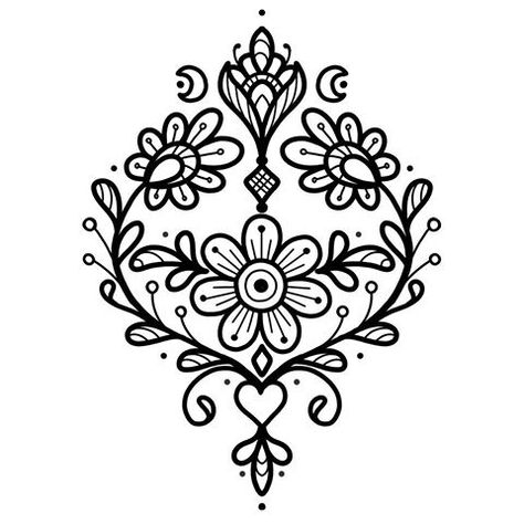 Optical Illusion Tattoos, Illusion Tattoos, Printable Flower Coloring Pages, American Traditional Tattoo Ideas, Traditional Tattoo Flowers, Traditional Tattoo Ideas, Optical Illusion Tattoo, Easy Mandala Drawing, Minimal Patterns