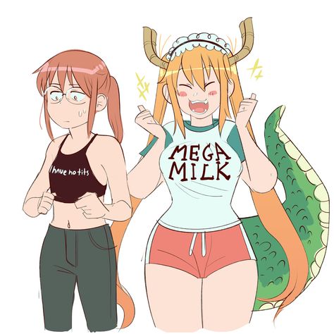 Tumblr_p181wqttue1r6a1vco1_raw Dragon Maid, Monster Musume, Kobayashi San, Miss Kobayashi's Dragon Maid, Maid Outfit, Anime Meme, Monster Girl, Couple Outfits, Anime Comics