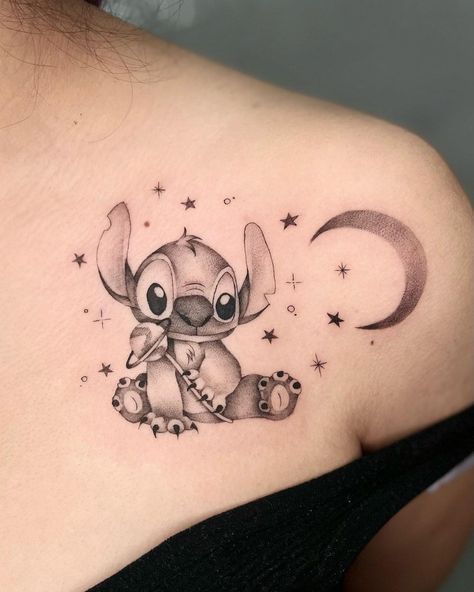 Disney Tattoos Stitch, Tattoo Family Ideas, Lilo And Stitch Tattoo Ideas, Disney Tattoos Ideas, Stitch Tattoo Ideas, Mother And Daughter Tattoo, Disney Stitch Tattoo, Lilo And Stitch Tattoo, Whole Tattoo