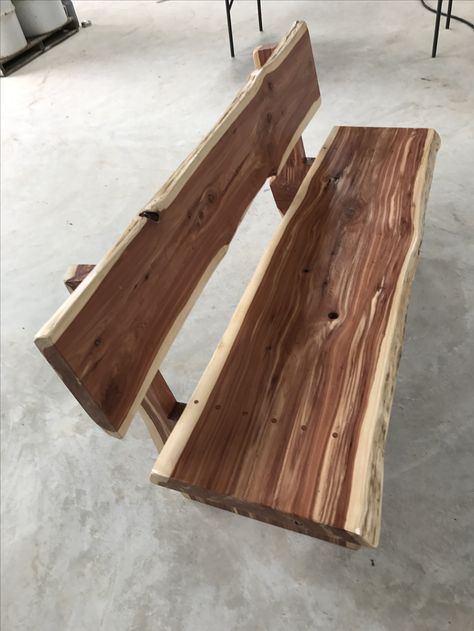 Cedar bench Cedar Benches Outdoor, Cedar Wood Projects, Cedar Bench, Cedar Furniture, Woodworking Desk, Woodworking Chair, Woodworking Cabinets, Woodworking Bed, Woodworking Logo