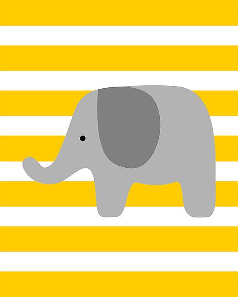 Elephant Stuff, Birthday Signs, Baby Animal Drawings, Lunch Lady, Baby Posters, Grey Elephant, Phone Screens, Cute Animal Drawings, Yellow Background