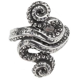 Gothic Rings. Gothic Jewelry Rings, Tentacles Ring, Gothic Jewelry Diy, Alchemy Jewelry, Octopus Ring, Pewter Ring, Steampunk Rings, Alchemy Gothic, Gem Shop