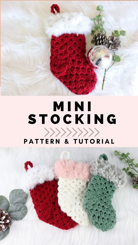 This adorable MINI Granny Stitch Stocking Crochet Pattern is perfect for your family & friends during the Christmas season, and works up extremely easily and quickly. This beginner friendly crochet pattern will having you stitching the granny stitch with ease and enjoyment. Let me know what you are going to use your MINI stocking for. Crochet Stocking Pattern Free, Christmas Stocking Patterns, Stocking Crochet Pattern, Christmas Stocking Pattern Free, Stocking Pattern Free, Stocking Crochet, Stocking Patterns, Crochet Christmas Stocking Pattern, Beginner Friendly Crochet