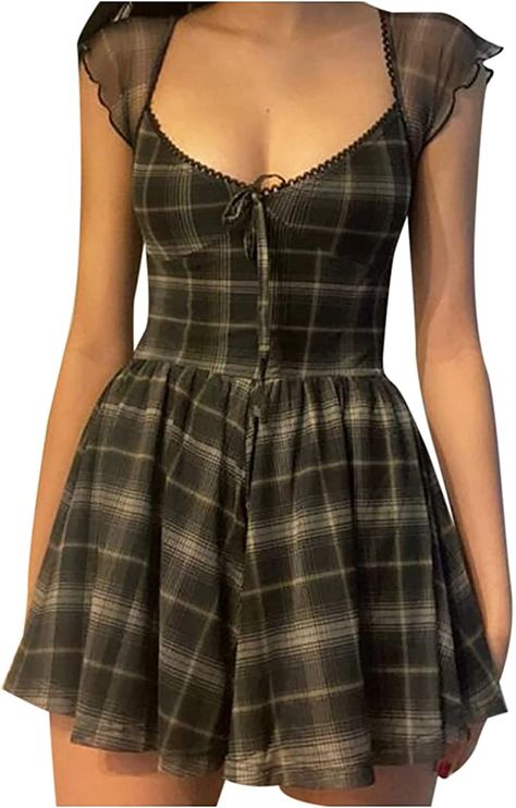 Aesthetic Romper, Vintage Dresses Online, Unique Vintage Dresses, Sundress Casual, Punk Dress, Short Summer Dresses, Mini Sundress, Elegant Dresses For Women, Suspender Dress