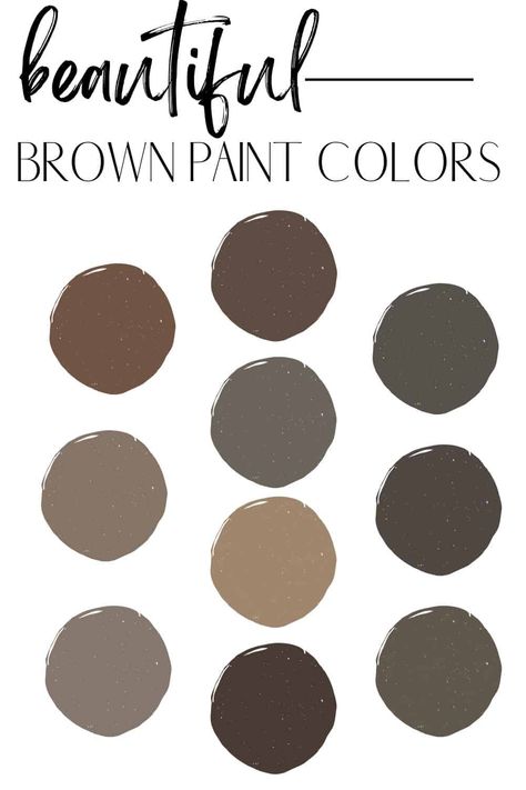 the best brown paint colors Behr Paint Colors Brown, Warm Brown Paint Colors, Best Brown Paint Colors, Brown Painted Cabinets, Brown Interior Paint, Brown Exterior House Colors, Benjamin Moore Brown, Brown Grey Paint Color, Porter Paint Colors