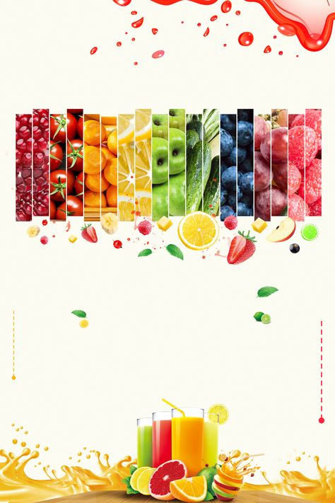 Fruit Poster Design Ideas, Juice Background Design, Fruit Background Design, Fruit Juice Poster, Fruit Design Ideas, Fruit Poster Design, Fruit Juice Logo, Juice Background, Juice Poster