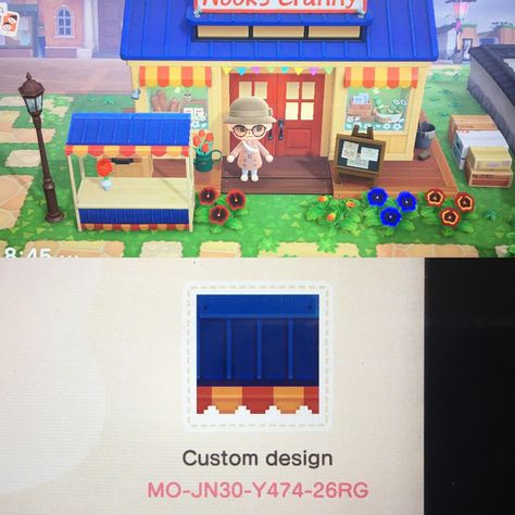 MediocreMel on Twitter: "Stall patterns to match Nook’s Cranny #ACNH #ACNHdesigns #ACNHqrcodes… " Nooks Cranny, Memes Gretchen, Nintendo Switch Animal Crossing, Motif Acnl, Animal Crossing 3ds, Animal Crossing Memes, Acnh Custom Designs, Animal Crossing Guide, Acnh Design Codes