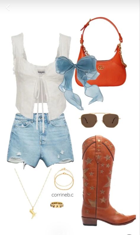 country concert outfit - tiktok Concert Fit Ideas, Stagecoach Outfits, Zach Bryan Concert, Stagecoach Outfit, Country Music Festival Outfits, Summer Country Concert Outfit, College Gameday Outfits, Concert Outfit Summer, Concert Fit