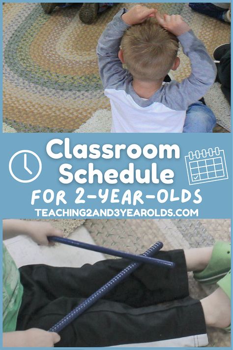 How to Put Together a Simple Toddler Classroom Schedule Two Year Old Classroom Setup, Toddler Classroom Set Up, 2s Classroom, Nursery Curriculum, Twos Classroom, Old Classroom, Daycare Schedule, Teaching Prek, Infant Toddler Classroom