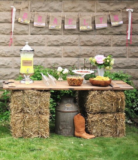 Vintage Cowgirl party Party Seating, Cowgirl Birthday Party, Birthday Party Design, Rustic Outdoor Wedding, Cowgirl Birthday, Hay Bales, Vintage Cowgirl, Outdoor Wedding Decorations, Rustic Outdoor