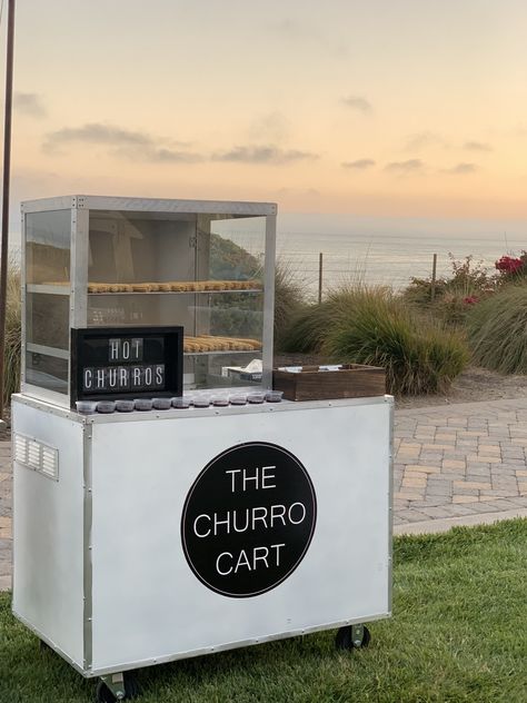 Churro Cart Catering for Weddings and Special Events - The Churro Cart Wedding Food Cart Ideas, Churro Truck Wedding, Wedding Churro Station, Churros Wedding Bar, Churros At Wedding, Churro Stand Wedding, Churro Station Wedding, Churro Party Ideas, Churro Cart Ideas