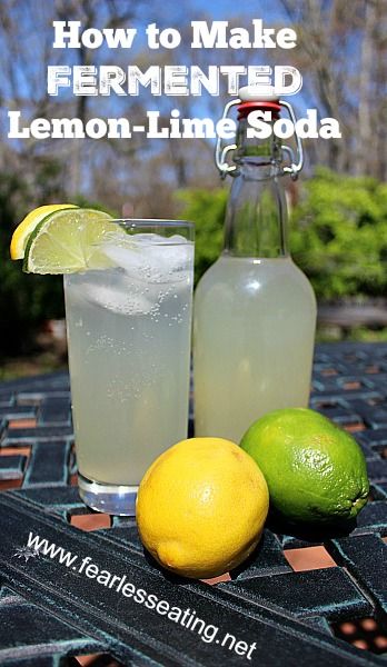 How to make fermented lemon lime soda | www.fearlesseating.net | #fermentation # realfood #lactoferemntation #soda #realsoda #fermented Ginger Bug, Homemade Soda, Lemon-lime Soda, Water Kefir, Fermentation Recipes, Lemon Drink, Soda Recipe, Fermented Drink, Lemon Lime Soda