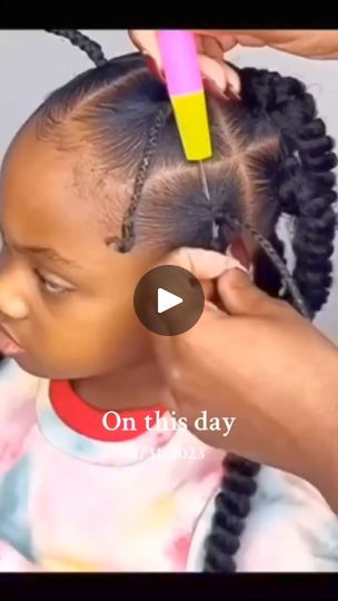 Braids For Girls Kids Black, Easy Black Girls Hairstyles For Kids, African Kids Hairstyles Girls Easy, Nigerian Hairstyles For Kids, Kids Simple Hairstyles, Simple Kids Hairstyles Black, Simple Hairstyles For Kids, Needle Plaiting Hairstyles For Kids, Kids Hairstyles Girls Easy