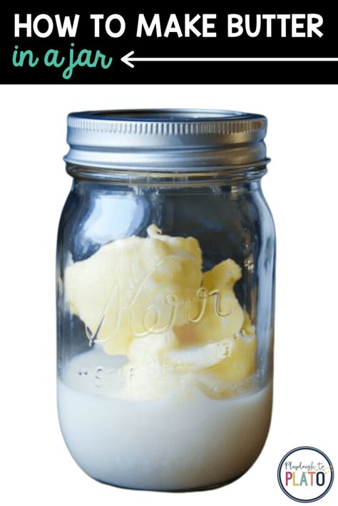 Wondering how to make homemade butter? This quick and easy science activity combines two of kids' favorite things: food and science. Butter In A Jar, Kindergarten Stem Activities, Easy Homemade Butter, Mayonnaise Recipes, Fun Science Experiments For Kids, Homemade Mayonnaise Recipe, Diy Butter, Butter Recipes Homemade, Butter Homemade