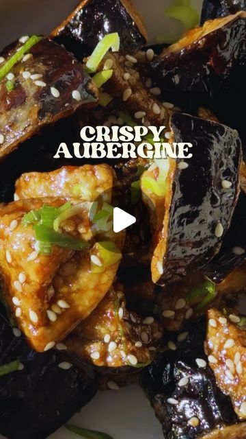 Crispy Aubergine Recipe, Air Fried Aubergine, Miso Aubergine Recipe, Crispy Aubergine, Fried Aubergine, Fried Eggplant With Honey, Onion Greens, Fried Eggplant Recipes, Aubergine Recipes