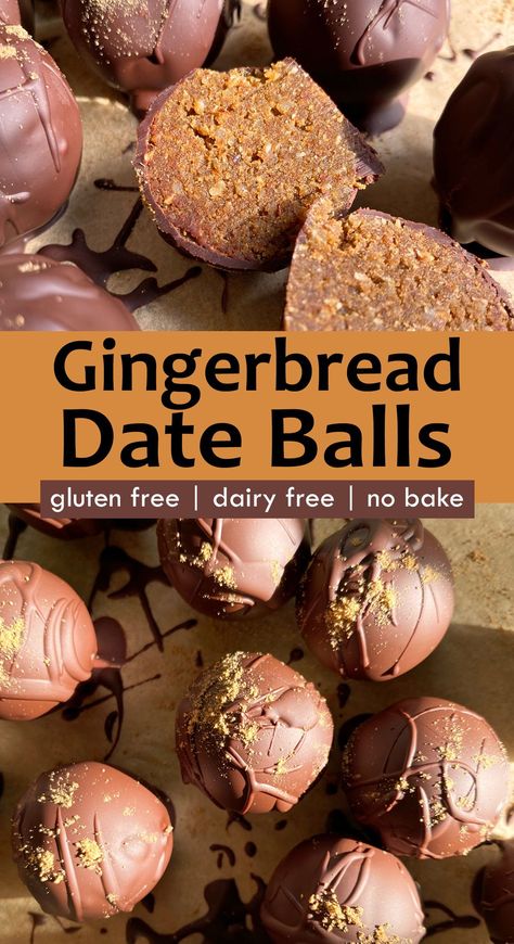 Healthy Christmas Protein Balls, Winter Healthy Desserts, Gingerbread Protein Balls, Christmas Protein Balls, Recipes With Dates Healthy, Date Protein Balls, Date Recipes Healthy, Gingerbread Protein, Healthy Paleo Desserts