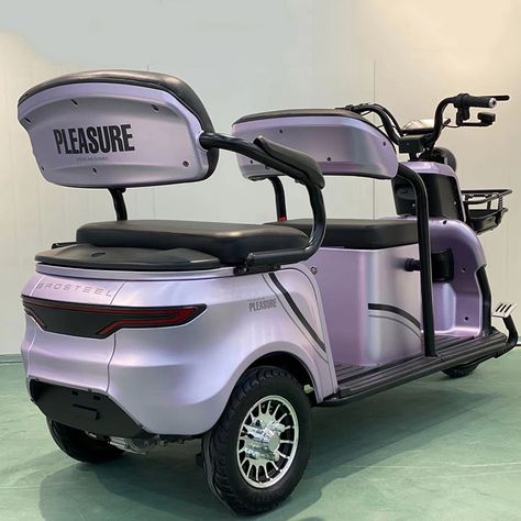 Three Wheel Electric Mini Scooter Tricycle with Roof for Adult Pink Max Black Green Silver Body Motor Acid Power Battery https://m.alibaba.com/product/1600180028735/Three-Wheel-Electric-Mini-Scooter-Tricycle.html?__sceneInfo={"cacheTime":"1800000","type":"appDetailShare"} Wheelchair House, Motorized Tricycle, Mobility Scooter Accessories, Olivia Jade, Adult Tricycle, Best Electric Scooter, Turning 40, Electric Golf Cart, Electric Tricycle