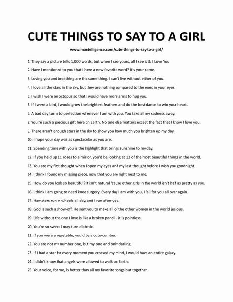 Ways To Describe Your Girlfriend, Cool Chatting Words, Comfortable Words, Things To Say To Make Someone Smile, Sweet Compliment For Her, Beautiful Things To Say To Her, Romantic Compliment For Her, Things To Say To Your Lover, Cute Things To Say To Her