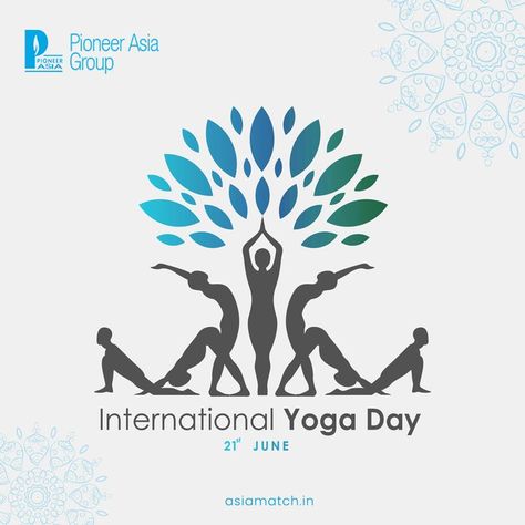 International Yoga Day Poster, Yoga Poster Design, Happy Yoga Day, Yoga Logo Design, Happy International Yoga Day, Blue Background Wallpapers, Happy Yoga, Yoga Logo, Yoga Poster