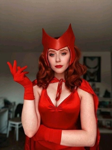 Red Hair Costume, Red Head Halloween Costumes, Redhead Costume, Red Hair Halloween Costumes, Cosplay Gloves, Scarlet Witch Costume, Scarlet Witch Cosplay, Halloween 23, Witch Cosplay