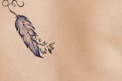 Angel Feather Tattoo, Angel Feather, Feather Tattoo Design, Dream Catcher Tattoo, Small Angel, Feather Dream Catcher, Tattoos For Black Skin, Feather Tattoo, 1 Tattoo