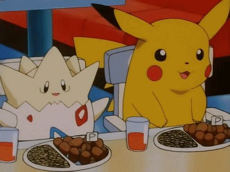 Lunch time <3 Pokemon Photo, Dope Cartoons, Pokemon Dolls, Pikachu Wallpaper, Pokemon Gif, Cute Disney Drawings, Cute Pikachu, Pokemon Pins, Pokemon Images