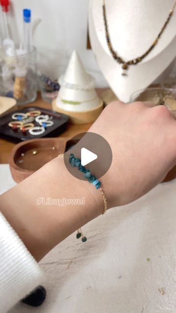 Likayjewel on Instagram: "Blue apatite bracelet 💙✨#bracelets #braceletstacks #braceletlover #braceletstyle #braceletoftheday #braceletmaking #handmadebracelet #gemstonebracelet #bluebracelet #crystalbracelet" Apatite Bracelet, February 3, Blue Apatite, Blue Bracelet, Gemstone Bracelets, Bracelet Stack, Crystal Bracelets, Handmade Bracelets, Fashion Bracelets