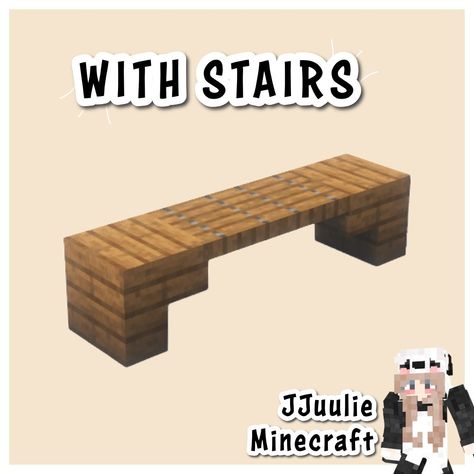 Day 10/100 Bench Design🪑🪑 ——————————————— ★ 📅 100 days challenge of inspirations ★❤️ Follow for more minecraft inspirations! ★ 🗒️ Repost with credits only! ——————————————— ★ ✨ Complementary Unbound Shaders ★ 👉 Version 1.20+ ★ 👥 Build by @jjuulieminecraft ——————————————— Tags: #minecraft #minecraftbuild #minecraftideas #minecraftbuilds #minecrafthacks #minecraftpe #nature #bench #wood #custom #build Minecraft Bench Design, Minecraft Bench, Bench Design, 100 Day Challenge, Days Challenge, Minecraft Pe, Bench Designs, 100 Days, Custom Build